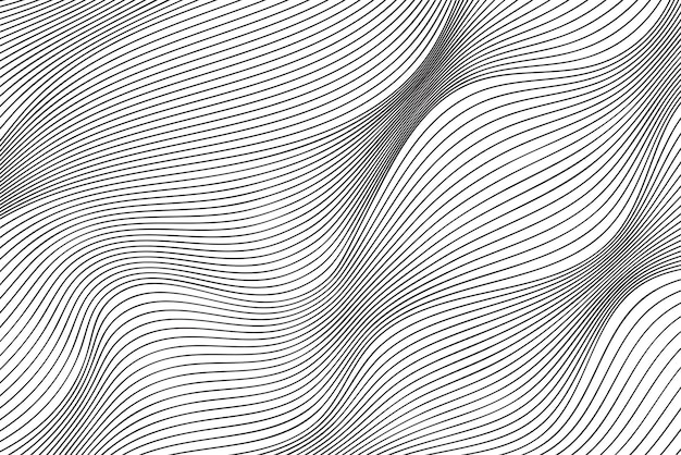 Fondo de rayas onduladas en blanco y negro