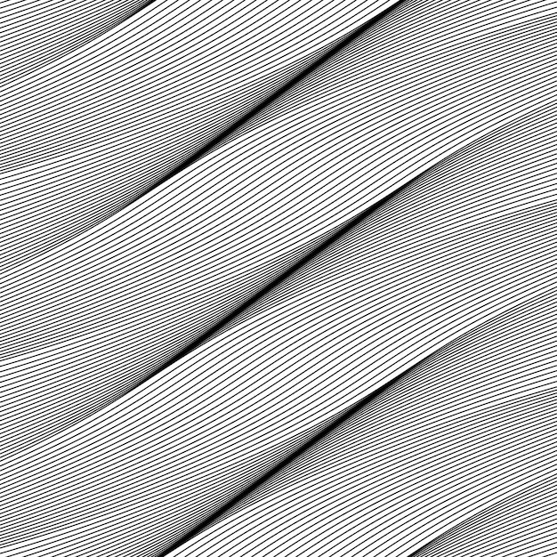 Fondo de rayas onduladas lisas en blanco y negro