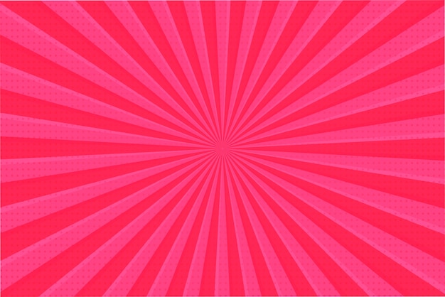 Fondo de rayo rosa. Los brillantes rayos que se extienden desde el fondo se ven dulces en el Día de San Valentín.