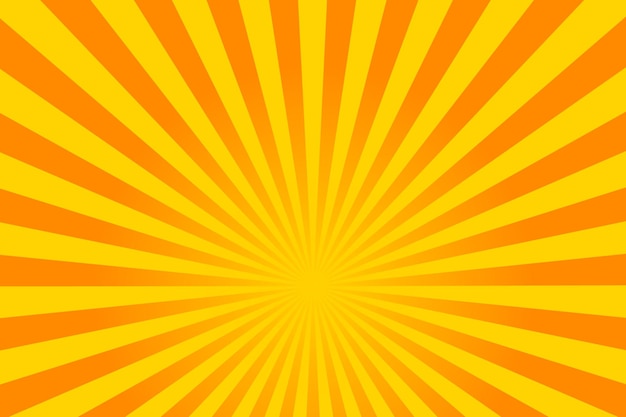Fondo de rayos naranja brillante Sunburst