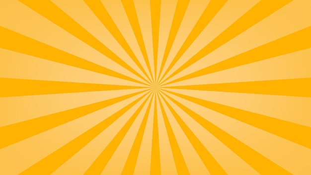 fondo de rayos de sol con amarillo y naranja para banner de sitio web colorido y diseño gráfico de arte pop