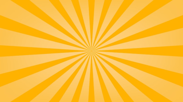 fondo de rayos de sol con amarillo y naranja para banner de sitio web colorido y diseño gráfico de arte pop