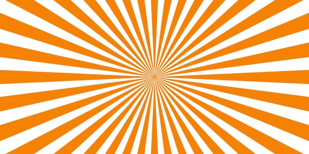 Vector fondo de rayos de sol naranja y blanco