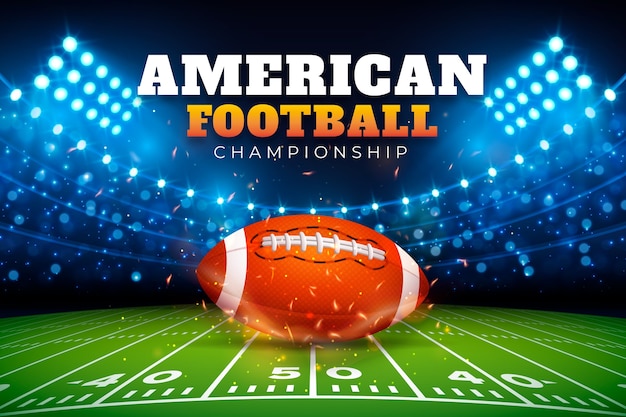 Fondo realista para el campeonato de fútbol americano