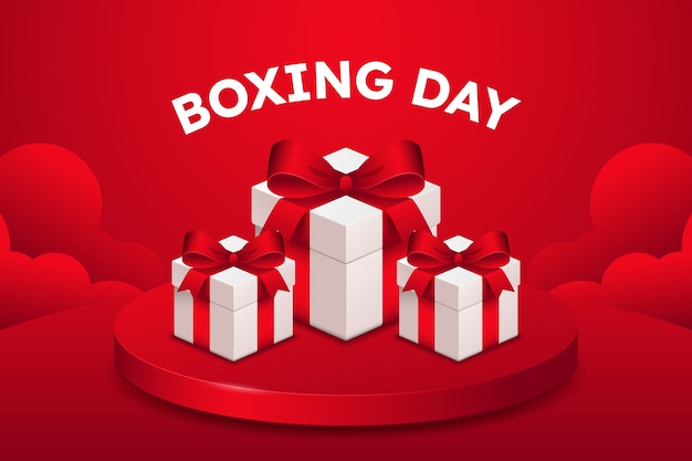 Fondo realista para compras y ventas del día del boxeo.