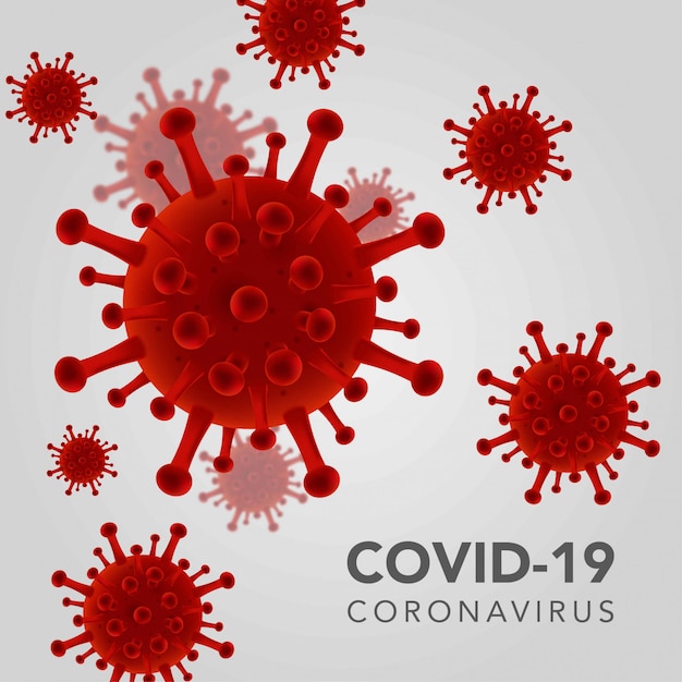 Fondo realista de coronavirus covid-19