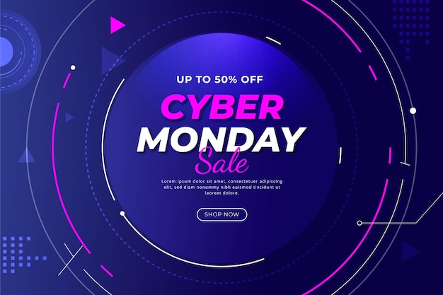 Vector fondo realista de cyber monday