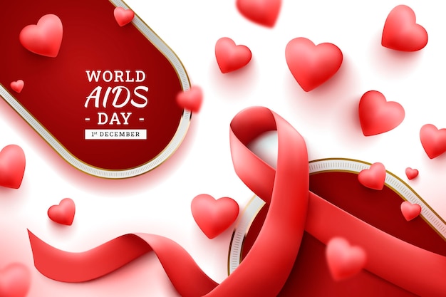 Vector fondo realista del día mundial del sida