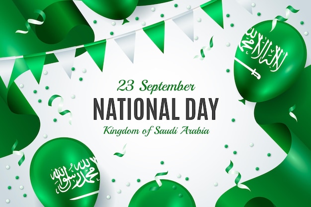 Vector fondo realista del día nacional saudí