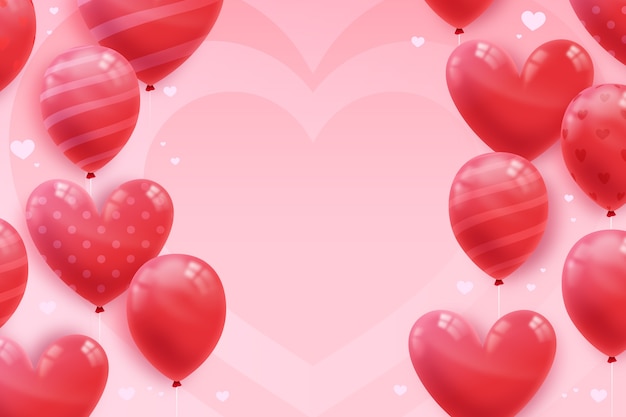 Fondo realista para el día de San Valentín