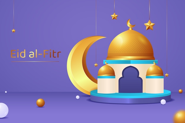 Fondo realista de eid al-fitr