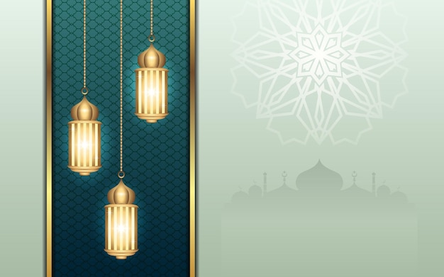 fondo realista de eid mubarak con efecto dorado