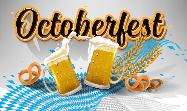 Fondo realista con elementos de oktoberfest