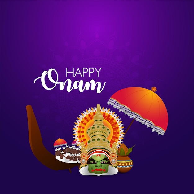El fondo realista del feliz onam del festival