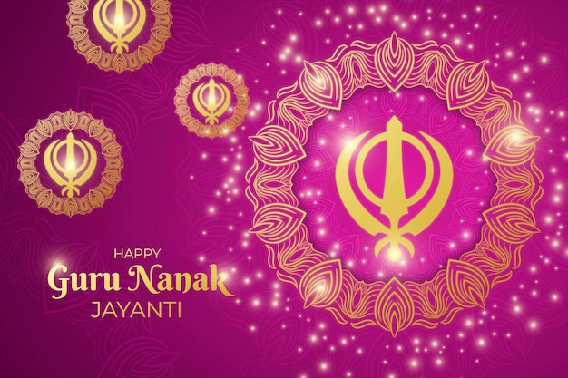 Fondo realista de guru nanak jayanti