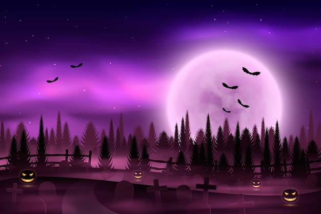 Vector fondo realista de halloween