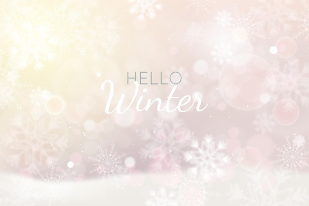 Fondo realista de invierno bokeh