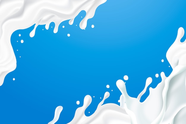 Fondo realista de la leche