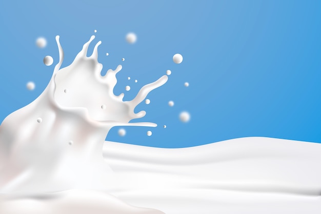 Fondo realista de la leche