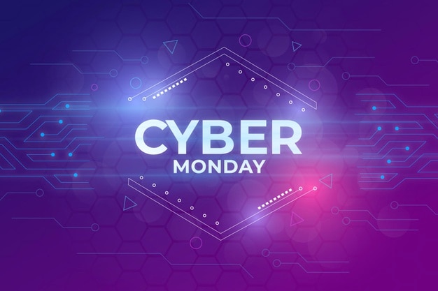 Fondo realista del lunes cibernético