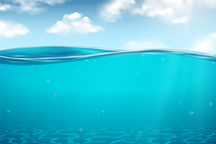 Vector fondo realista de las olas de agua