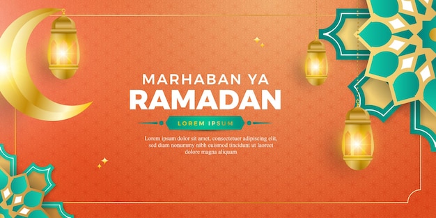 Fondo realista del ramadán para un cartel o una publicación en las redes sociales