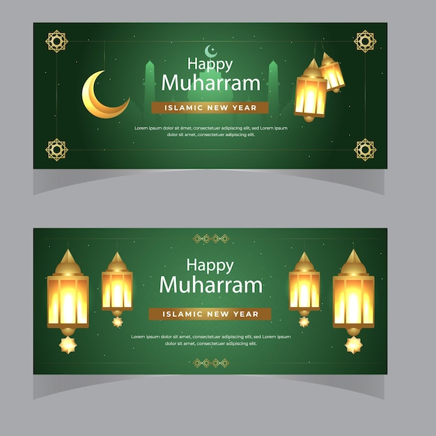 Fondo realista de Ramadan Kareem con adorno de luna y linterna en el marco islámico superior Premium