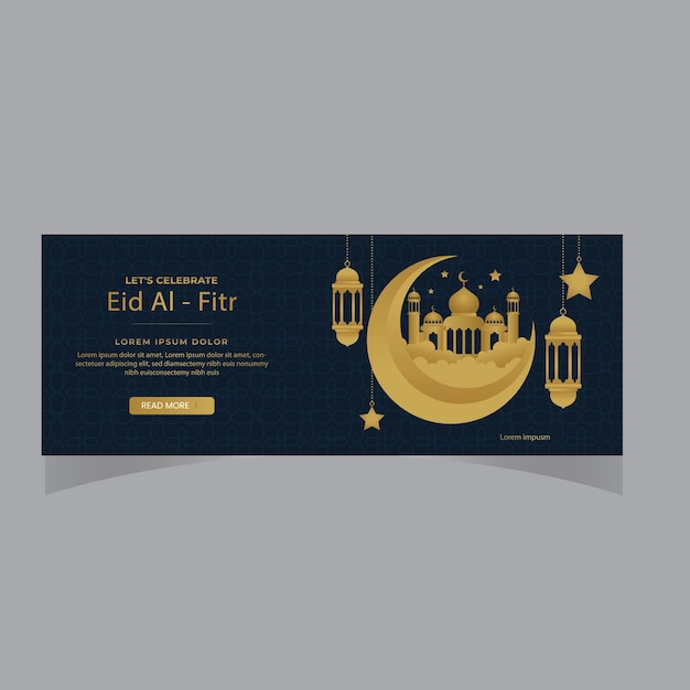 Fondo realista de Ramadan Kareem con adorno de luna y linterna en el marco islámico superior Premium