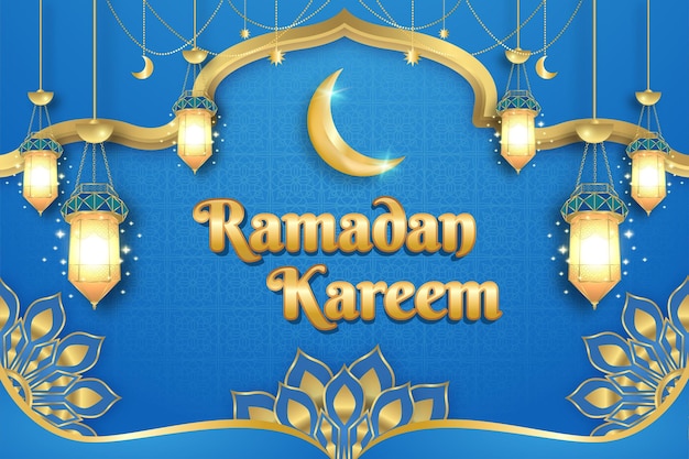 Fondo realista de ramadan kareem