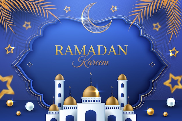 Vector fondo realista de ramadán