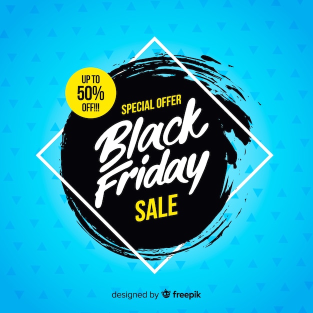 Vector fondo de rebajas de black friday con tipografía