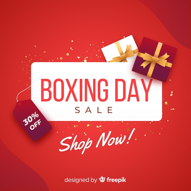 Fondo de rebajas boxing day realista