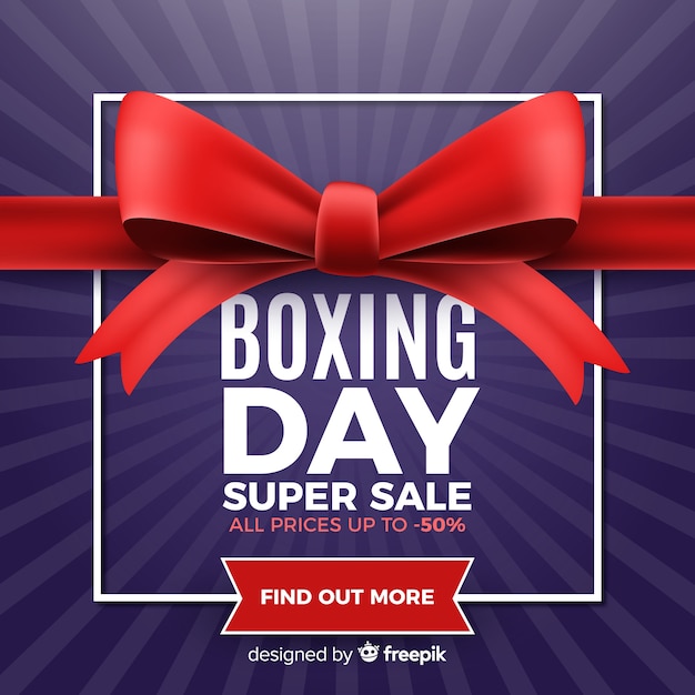 Fondo de rebajas boxing day realista