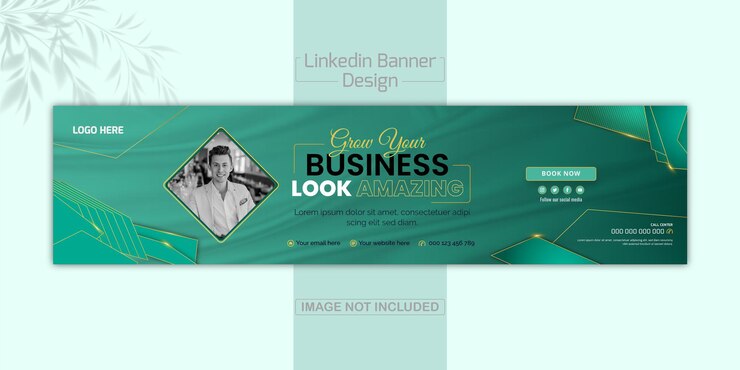 Fondo de las redes sociales diseño de banner de portada de linkedin