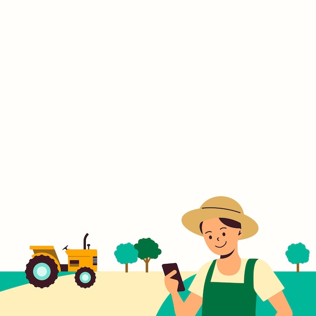 Vector fondo de redes sociales de vector de tractor inteligente