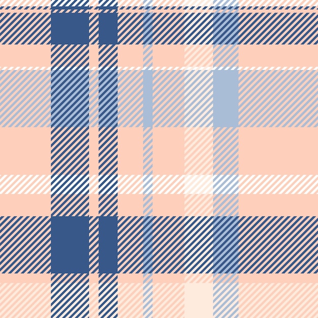 Fondo relajado a cuadros de comprobación de patrón fuerte textil sin costuras textura repetida tela vectorial tartan en colores claros y azules