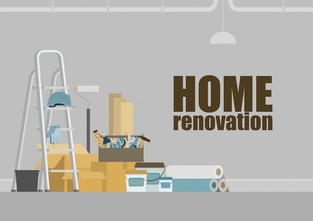 Vector fondo de renovación del hogar