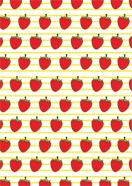 Vector fondo con repetición de bayas rojas frescas fondo de frutas