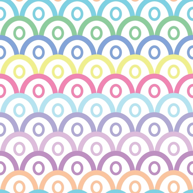 Fondo de repetición geométrica de patrón de escamas de pescado colorido