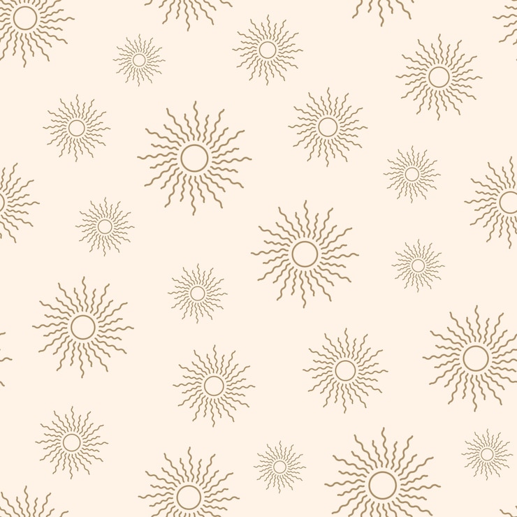 Vector fondo de repetición de vector transparente de patrón de sol dorado