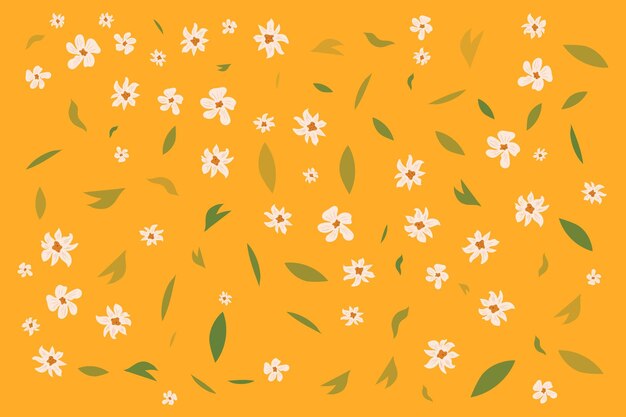 Fondo Repetido patrón floral con hojas de rosa ramos florales cubiertas de flores texto de cartel de pancarta