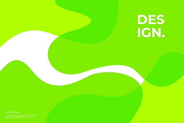 Fondo de resumen verde fluido para la presentación