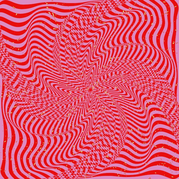 Fondo retorcido abstracto Ilusión óptica de superficie distorsionada Rayas retorcidas Superficie 3d estilizada Ilustración vectorial Ideal para arte de pared cartel banner web