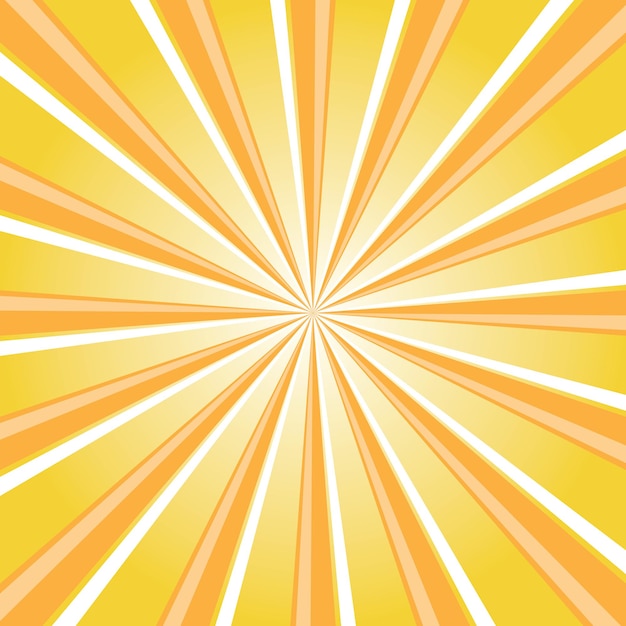 Fondo retro abstracto con rayo de sol. Ilustración de vector de verano para diseño