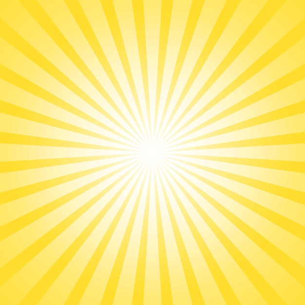 Fondo retro abstracto con rayo de sol Ilustración de vector de verano para diseño