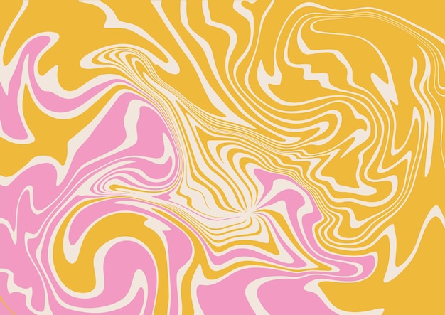 Fondo retro abstracto con tinta fluida colorida y manchas de pintura veteadas ebru psicodélicas