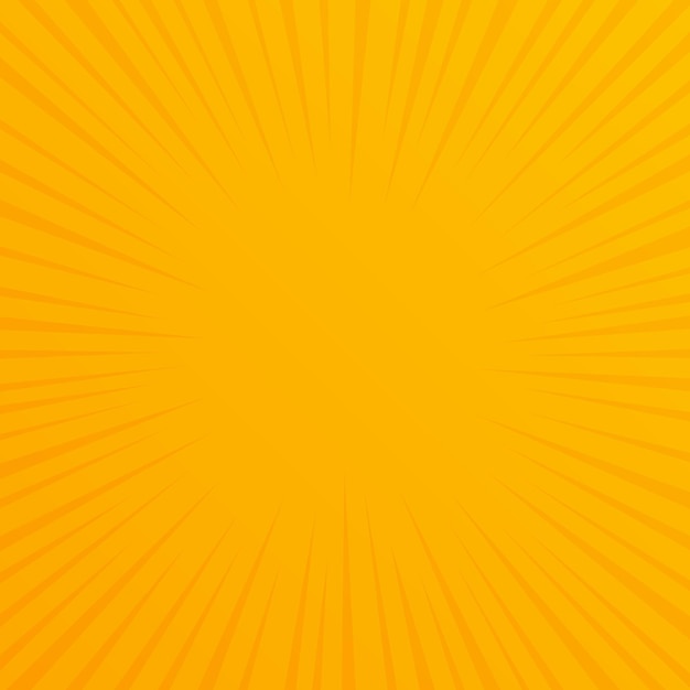 Fondo retro amarillo de cómics con rayos Telón de fondo de verano Ilustración vectorial en estilo de arte pop retro para diseño de publicidad de carteles de cómics
