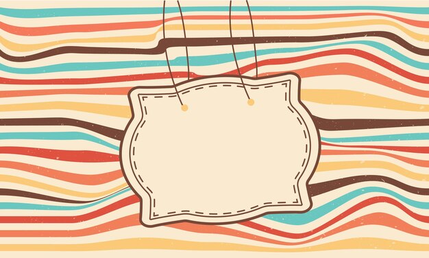 Fondo retro brillante con marco para texto
