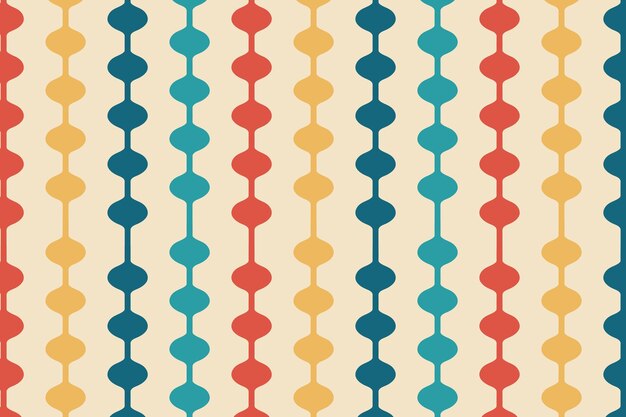 Fondo retro colorido nostálgico de patrones sin fisuras
