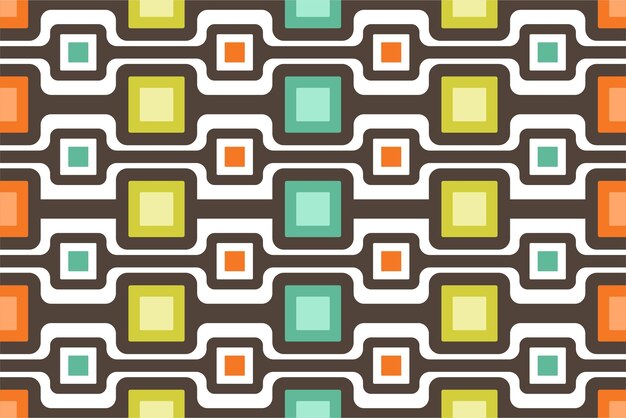 Un fondo retro con cuadrados y rectángulos.